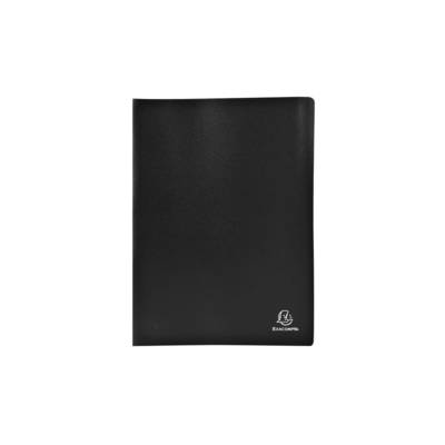 Protège-documents PP Souple Pochettes Grainées 80 vues A4 Noir