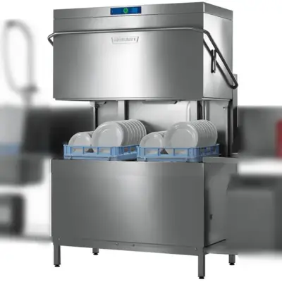 Lave-vaisselle à capot - 2 paniers 50x50cm - Doseur de lavage, Doseur de rinçage, Pompe de vidange, Surpresseur de rinçage intégrés - V8050 - AMXT-10A