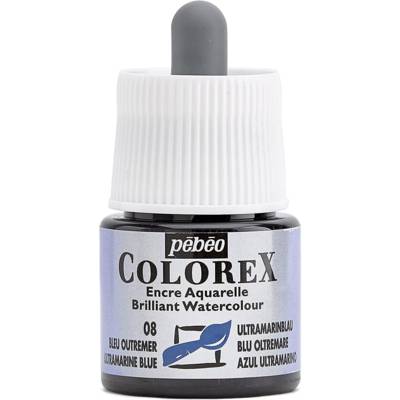 Flacon 45ml Encre COLOREX Aquarelle BLEU OUTREMER