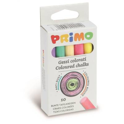 Boîte en carton de 10 craies colorées non poussiéreuses