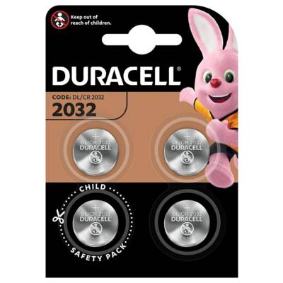 Pack de 4 piles Bouton Lithium CR2032 3V