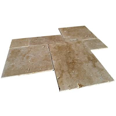 Dalle opus pierre naturelle TRAVERTIN Classic 4 formats - ép.1,2 cm - Gedimat