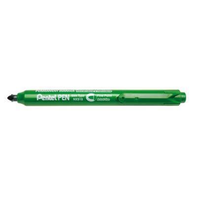 Marqueur Permanent Rétractable PEN NSX15 Pointe Fine Vert - PENTEL