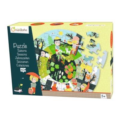Puzzle rond grande taille 40 pièces, Les saisons