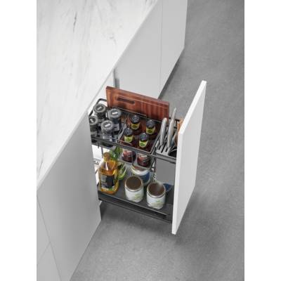 Panier coulissant 400 noir - 360x490x490mm - Gedimat - BCD