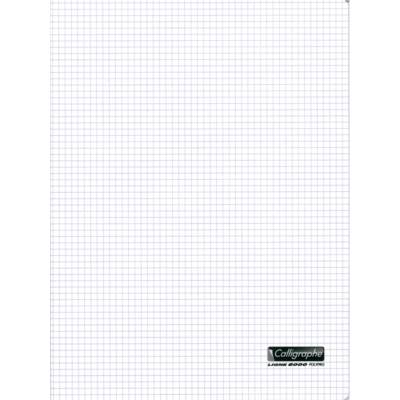 Cahier piqué POLYPRO 24x32cm 48p Q.5X5 90g Incolore - CLAIREFONTAINE