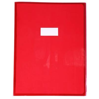 Protège-cahier Cristal Luxe 22/100ème 24x32 Transparent Rouge