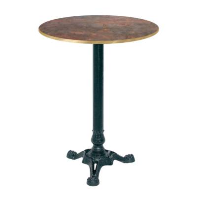 Mange-debout pied noir Ø60cm rouille underground chants laiton - intérieur - RestooTab