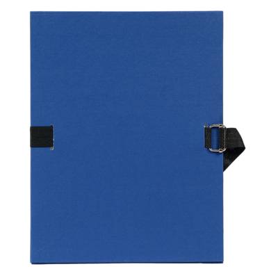 Chemise Dos Extensible 13 cm Recouvert Papier 24x32cm Bleu Foncé