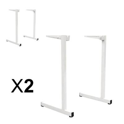 Lot de 2 piètements GANGE époxy - T6 - Blanc RAL 9016 - MOBIDECOR