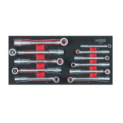 Module de clés à pipe débouchées 6 pans KS TOOLS - 11 pièces - 713.2011 - Maxoutil