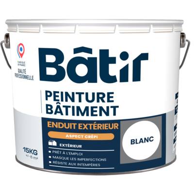 Enduit extérieur crépi blanc - Gedimat - BATIR