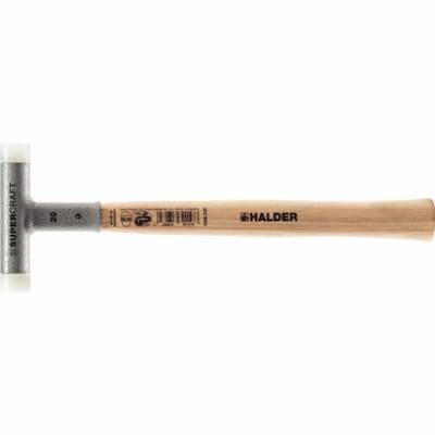 Maillet SUPERCRAFT, avec manche, vernis, en Hickory réduisant les vibrations, ergonomique - D=20 mm - 3366.020 - HALDER