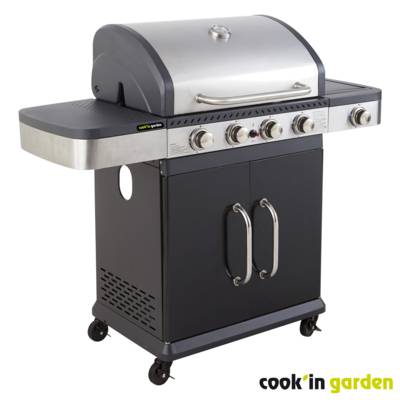 Barbecue à gaz FIDGI 4 - L.133 x l.57 x h.112 cm - Gedimat