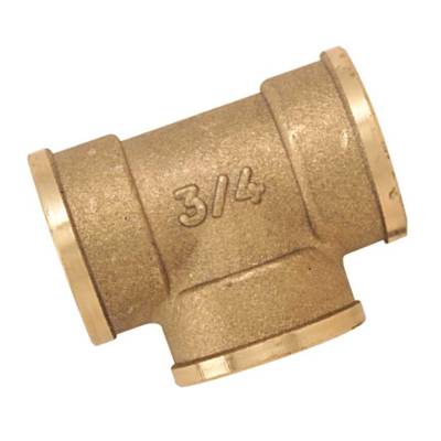 Té laiton brut femelle femelle à visser réf.130 diam.15x21mm en vrac 1 pièce - Gedimat - BOUTTE