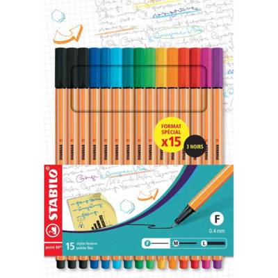 Etui de 15 Feutres à Pointe Fine Point 88 Assortis