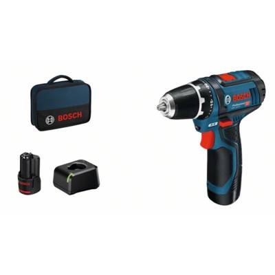 Visseuse sans fil 12V GSR 12V-15 - BOSCH - avec 1 batterie 12V 2Ah - chargeur - housse - 060186810F - Maxoutil