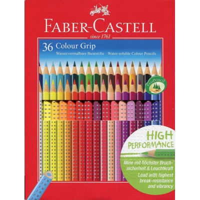 Crayons de couleur Colour GRIP, étui de 36 - Faber-Castell