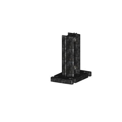 Platine renforcée alu pour poteau de clôture - Gedimat