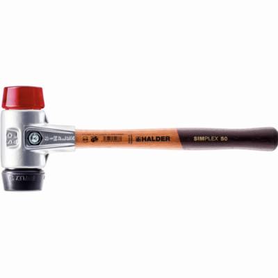 Maillet HALDER SIMPLEX Caoutchouc chargé / plastique avec boîtier en aluminium et manche en bois - D=30 mm - 3126.030