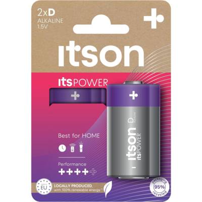 Pack de 2 Piles Alcalines LR20/D 1,5V ItsPOWER