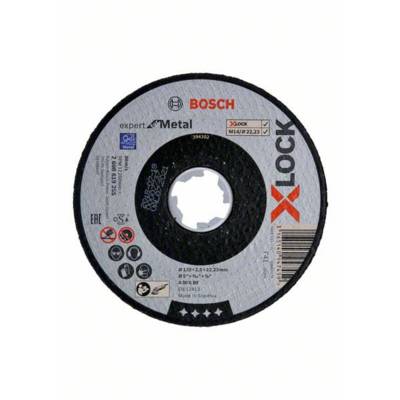 Disques Expert X-Lock Metal BOSCH 125x1.6 plat - Lot de 25 - 2608619254