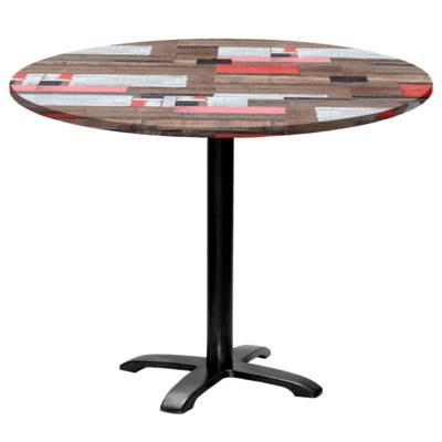 Table pied noir Ø110cm redden wood - intérieur - RestooTab