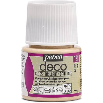 Flacon 45ml Peinture Deco Acrylique Brillante NUDE - PÉBÉO