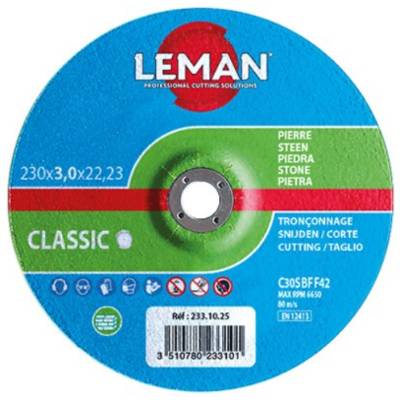 Disque tronçonnage matériaux - 125x3x22.23mm - Gedimat - LEMAN