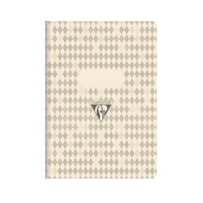 Carnet piqûre textile 14,8x21cm 64pages 5x5