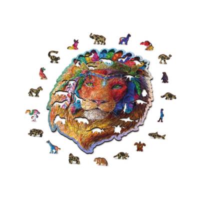 Puzzle en Bois Le Lion Mystique