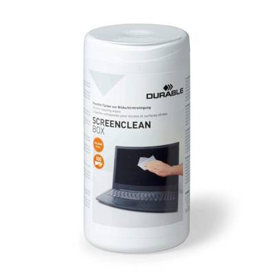 Boite de 100 lingettes nettoyantes pour écran SCREENCLEAN BOX - DURABLE