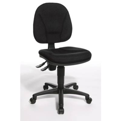 Siège de bureau "Point 10" Tissu Noir (accoudoir optionnel)