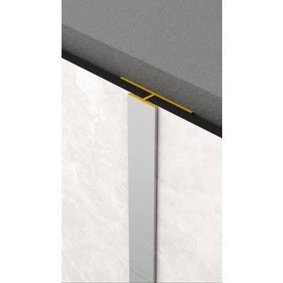 Profil de finition en T panneau mural ROCKO - 2,80m - argent - Gedimat - KRONOSPAN TRADING