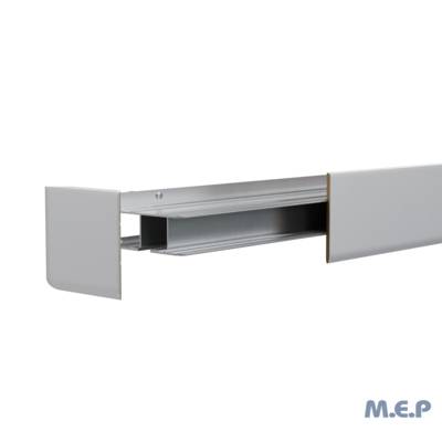 Kit rail coulissant 2 m avec cache rail JURA - Prépeint Blanc - Gedimat - MEP