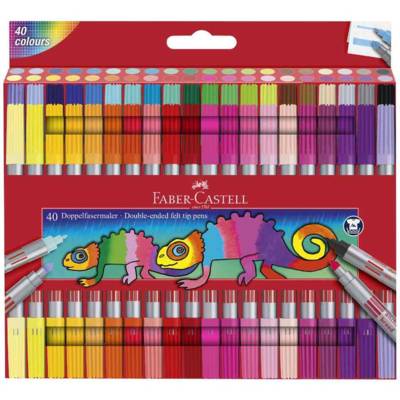 Feutres de coloriage - Double pointe - 40 couleurs - FABER-CASTELL