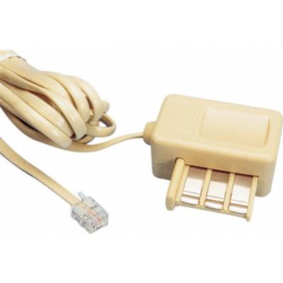 Cordon RJ11 gigogne M/F 3m Beige - DEXLAN