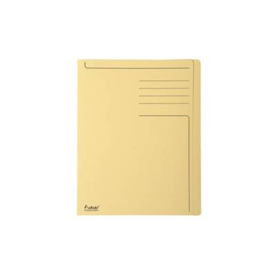Pack 100 Chemises à bord décalé Forever® 280g Imprimée - 24x32cm - Jaune Bulle - EXACOMPTA