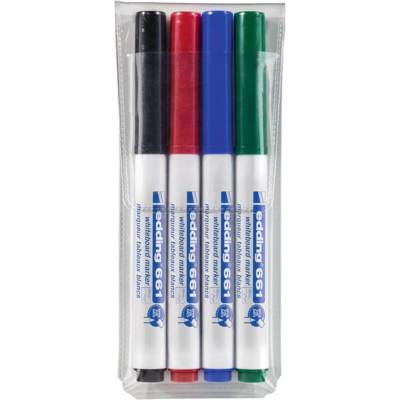 Marqueur pour Tableaux blancs 661 Etui de 4 Assorti 1-2 mm - EDDING