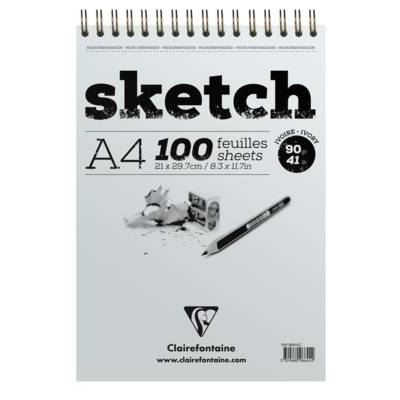 Bloc Sketch croquis RI A4 90g 100F ivoire