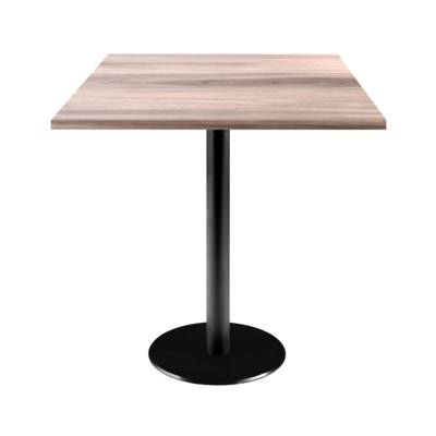 Table pied noir 70x70cm bois tages - intérieur - RestooTab
