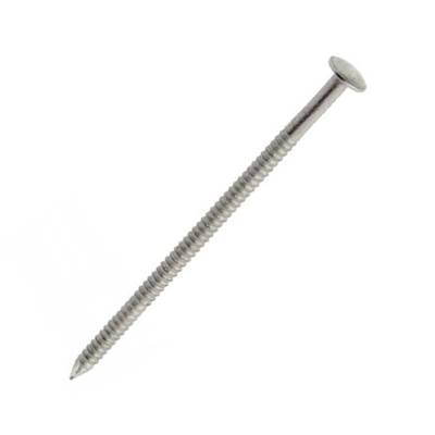 Pointe annelée tête plate bombée inox A2 2.5 x 30 mm - boîte de 1kg - Gedimat - NORAIL