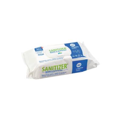Lingette mains et surfaces - sachet de 80 pièces - Gedimat - SANITIZER