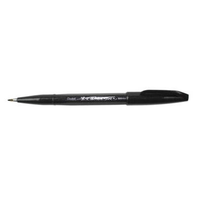 Stylo feutre Sign Pen SES15 Pte pinceau flexible Noir