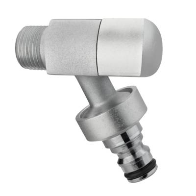 Robinet de jardin nickelé - mâle 15 x 21 mm mâle 20 x 27 mm - øint.15 mm - Gedimat - NOYON ET THIEBAULT