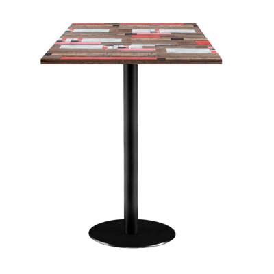 Mange-debout pied noir 60x60cm redden wood - intérieur - RestooTab