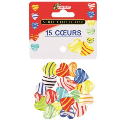 Sachet de 15 Galets Billes COEURS