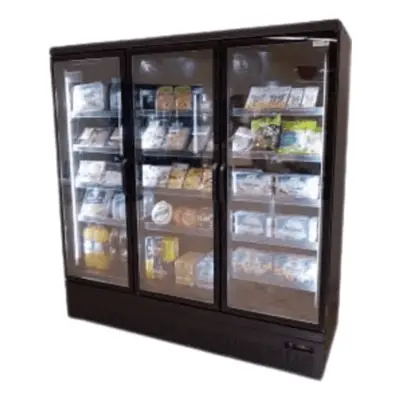 Vitrine froid négatif 3 portes battantes vitrées - Sur roulettes - Vesto