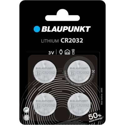 Pack 4 Piles Boutons Lithium CR2032 3V Idéales Montres, clé garage, clé électronique