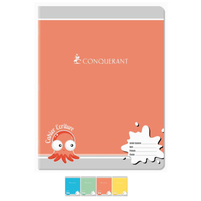 Cahier Agrafé 170x220 32 Pages 70g Double Ligne 3mm Interligne 10mm